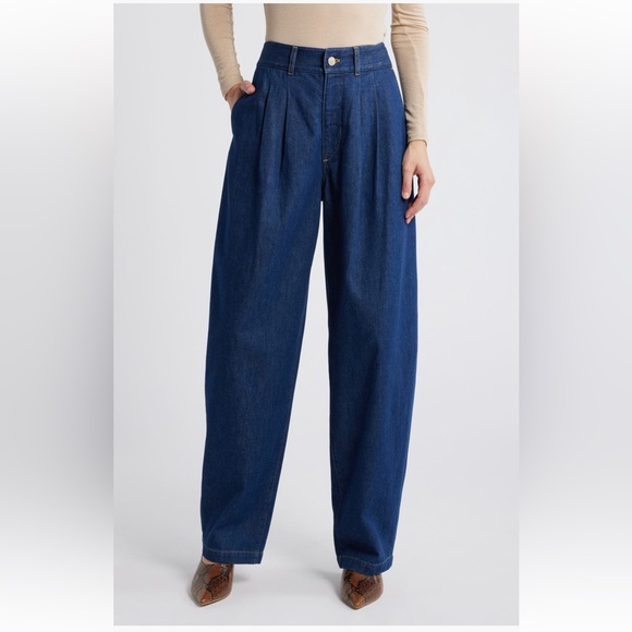 Frame Denim Denim - Frame Denim High-Rise Tapered Trouser Jeans Rinse Wash Size 26 NWT